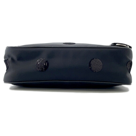 Prada ReEdition ReNylon Polka Dot Sequin Shoulder Bag Black - Picture 3 of 11